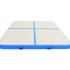 Täytettävä voimistelumatto pumpulla 200x200x10cm PVC sininen
