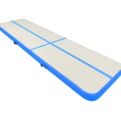 Täytettävä voimistelumatto pumpulla 800x100x15cm PVC sininen