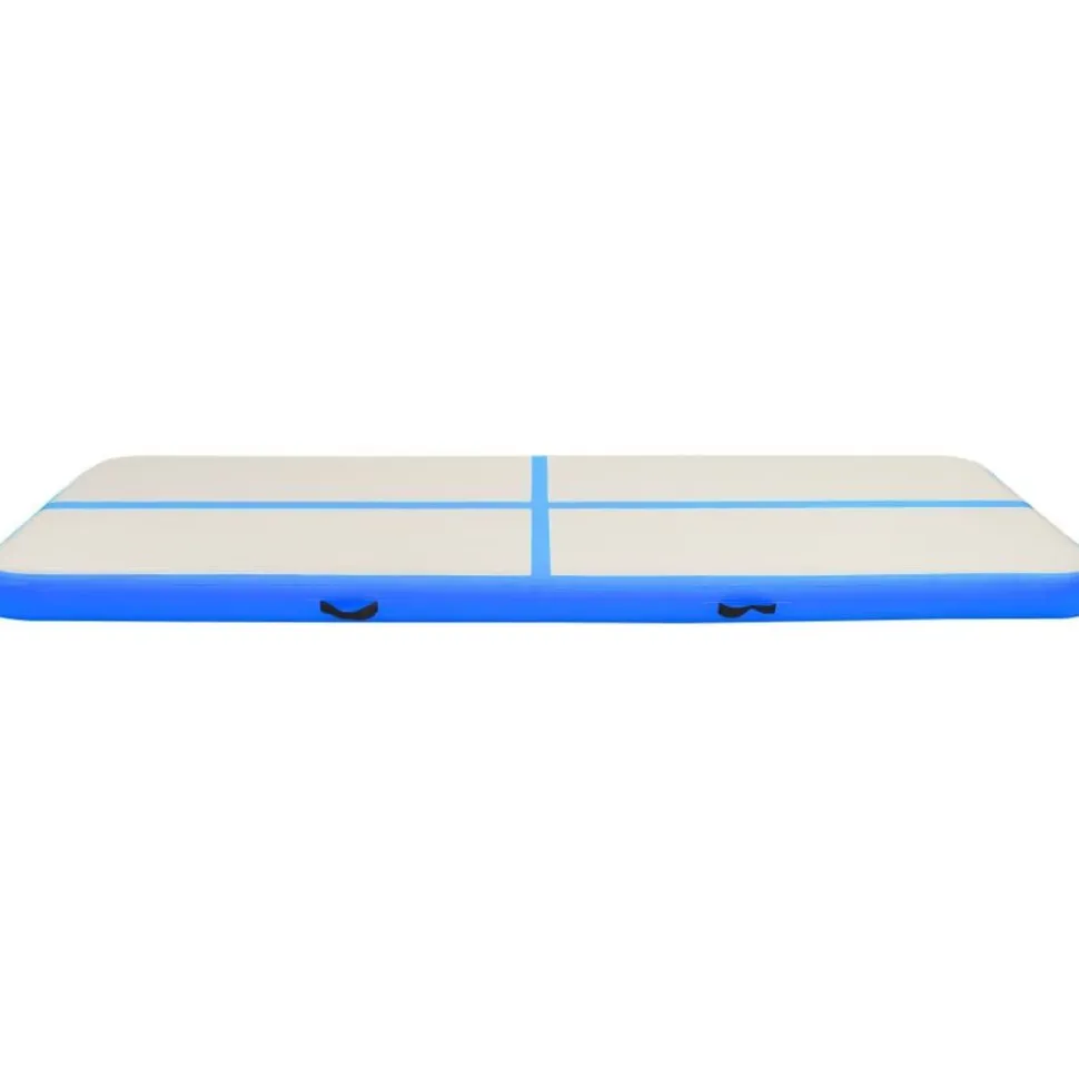 Täytettävä voimistelumatto pumpulla 400x100x20cm PVC sininen