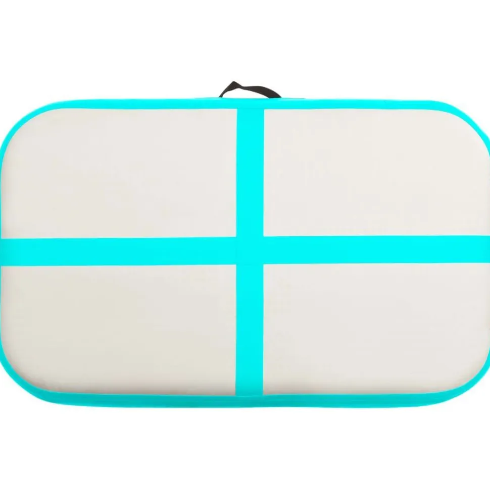 Täytettävä voimistelumatto pumpulla 60x100x10 cm PVC vihreä