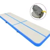 Täytettävä voimistelumatto pumpulla 800x100x20cm PVC sininen