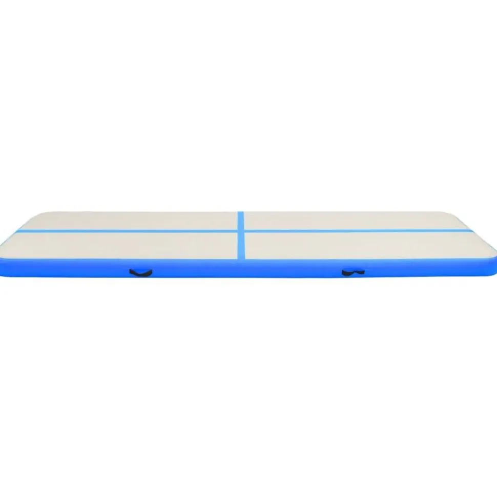 Täytettävä voimistelumatto pumpulla 800x100x20cm PVC sininen
