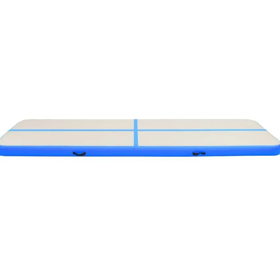 Täytettävä voimistelumatto pumpulla 700x100x15cm PVC sininen