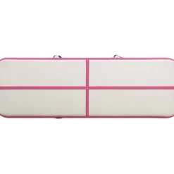 Täytettävä voimistelumatto pumpulla 500x100x20 cm PVC pinkki
