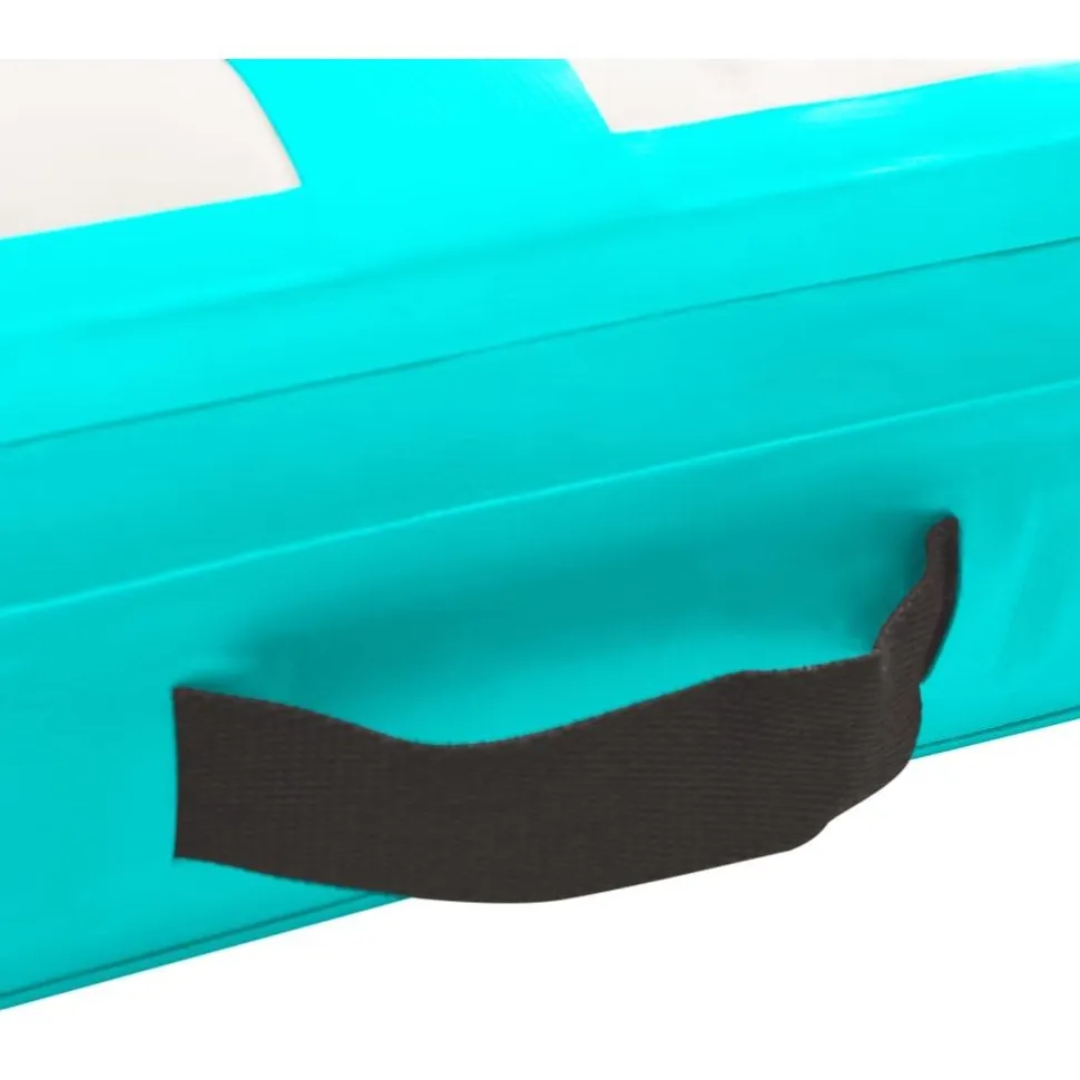 Täytettävä voimistelumatto pumpulla 500x100x15 cm PVC vihreä