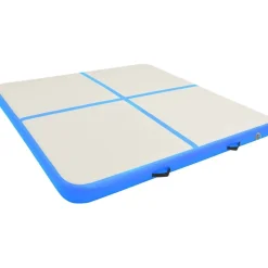 Täytettävä voimistelumatto pumpulla 200x200x15cm PVC sininen