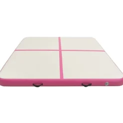 Täytettävä voimistelumatto pumpulla 200x200x15 cm PVC pinkki