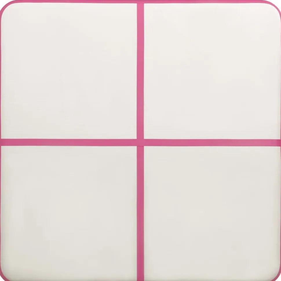 Täytettävä voimistelumatto pumpulla 200x200x15 cm PVC pinkki