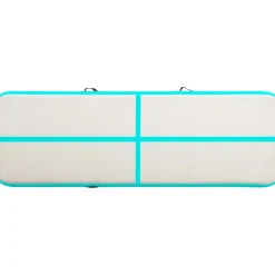 Täytettävä voimistelumatto pumpulla 500x100x20 cm PVC vihreä