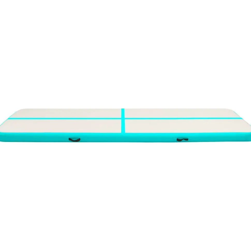 Täytettävä voimistelumatto pumpulla 600x100x15 cm PVC vihreä