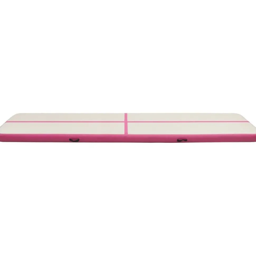 Täytettävä voimistelumatto pumpulla 600x100x15 cm PVC pinkki