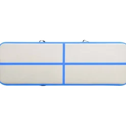 Täytettävä voimistelumatto pumpulla 300x100x20cm PVC sininen