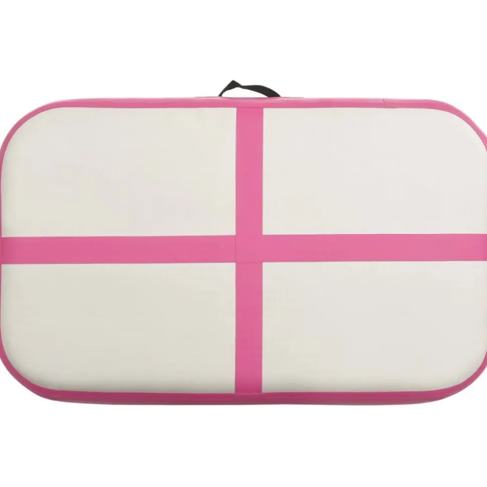 Täytettävä voimistelumatto pumpulla 60x100x20 cm PVC pinkki