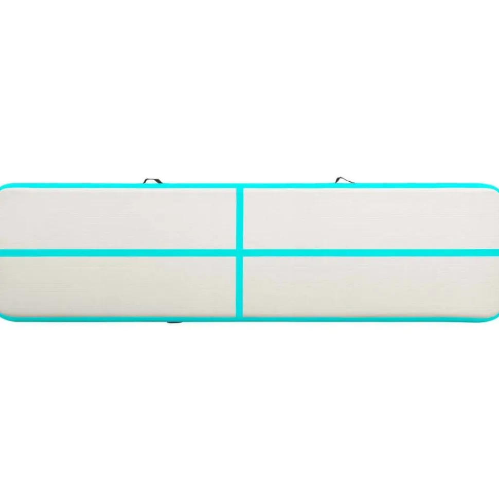 Täytettävä voimistelumatto pumpulla 600x100x20 cm PVC vihreä