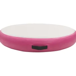 Täytettävä voimistelumatto pumpulla 100x100x10 cm PVC pinkki