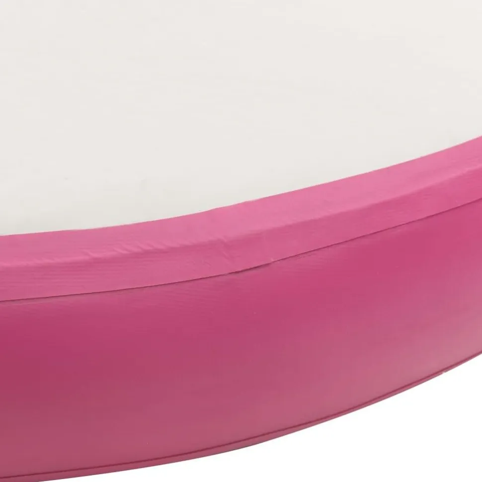 Täytettävä voimistelumatto pumpulla 100x100x10 cm PVC pinkki