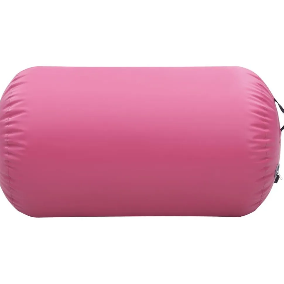 Täytettävä voimistelurulla pumpulla 100x60 cm PVC pinkki