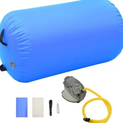 Täytettävä voimistelurulla pumpulla 100x60 cm PVC sininen