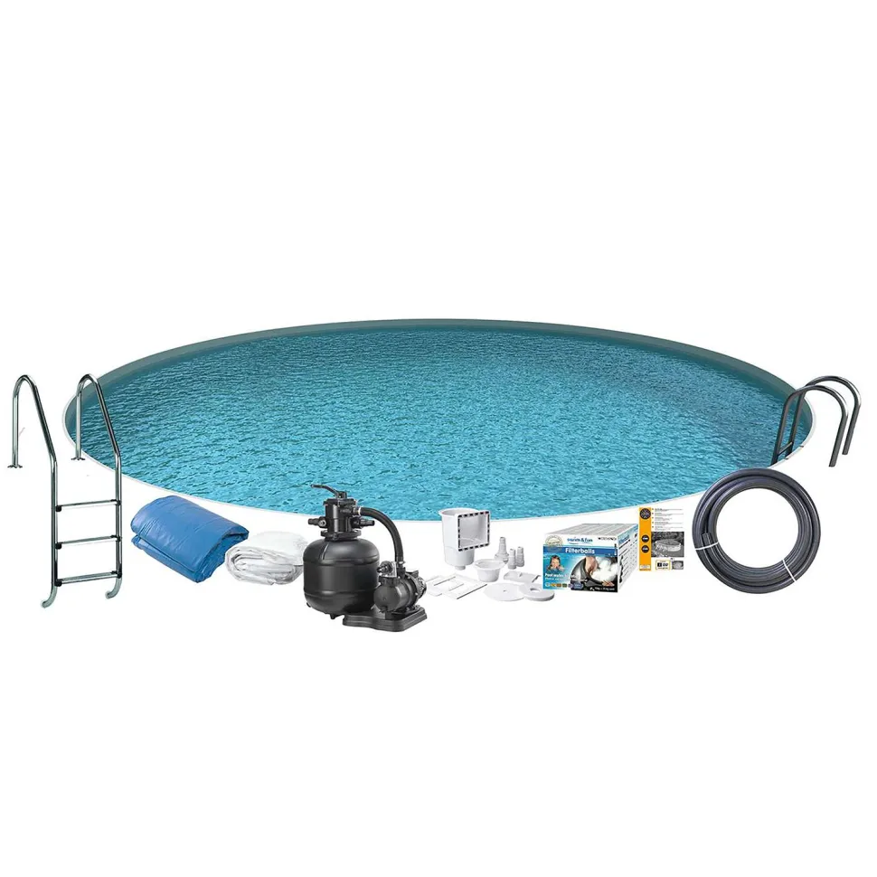 Uima-allaspaketti Swim & Fun Basic InGround 120 pyöreä Ø350 cm upotettava