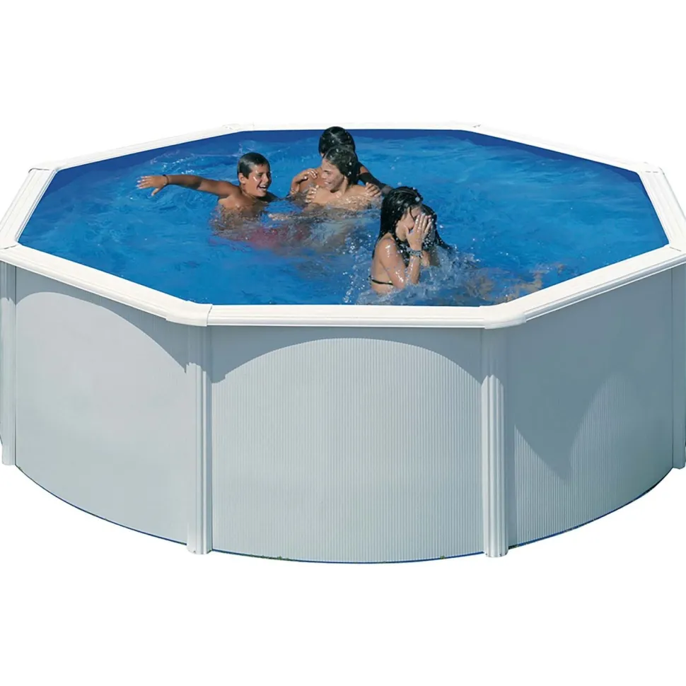 Uima-allaspaketti Swim & Fun Basic 120 pyöreä Ø350 cm valkoinen