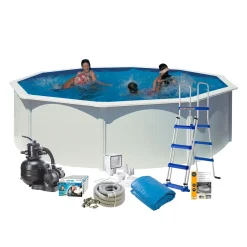 Uima-allaspaketti Swim & Fun 120 pyöreä Ø460 cm valkoinen