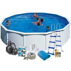 Uima-allaspaketti Swim & Fun 120 pyöreä Ø550 cm valkoinen
