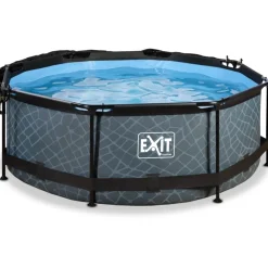 Uima-allassetti Exit Stone Grey ø244cm 12V harmaa sis. katos