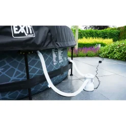 Uima-allassetti Exit Stone Grey ø244cm 12V harmaa sis. kupu
