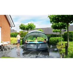 Uima-allassetti Exit Stone Grey ø244cm 12V harmaa sis. kupu