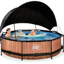 Uima-allassetti Exit Timber ø244cm 12V puukuvio sis. katos
