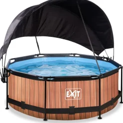 Uima-allassetti Exit Timber ø244cm 12V puukuvio sis. katos