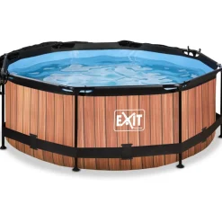 Uima-allassetti Exit Timber ø244cm 12V puukuvio sis. katos