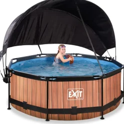 Uima-allassetti Exit Timber ø244cm 12V puukuvio sis. katos