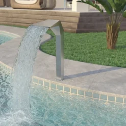 Uima-altaan suihkulähde ruostumaton teräs 50x30x90cm hopea
