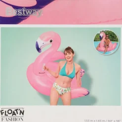 Uimalautta Bestway Luxury Flamingo, 153x143cm