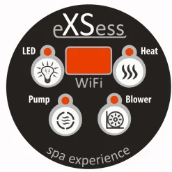 Ulkoporeallas SpaDealers TopSpa xs Wifi 6 hlöä brown/azul blue