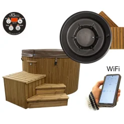 Ulkoporeallas SpaDealers TopSpa xs Wifi 6 hlöä brown/graphite black