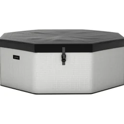 Ulkoporeallas Wave Spa Como, 6 hlöä, 90 suutinta, WiFi, kahdeksankulmainen, koottava, harmaa