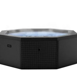 Ulkoporeallas Wave Spa Como, 6 hlöä, 90 suutinta, WiFi, kahdeksankulmainen, koottava, musta