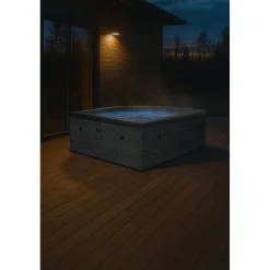 Ulkoporeallas Wave Spa Garda, 6 hlöä, 90 suutinta, WiFi, neliö, koottava, musta