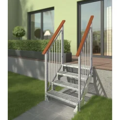 Ulkoportaat Dolle Gardentop Gallersteg kahdella Nordic-kaiteella eri kokoja