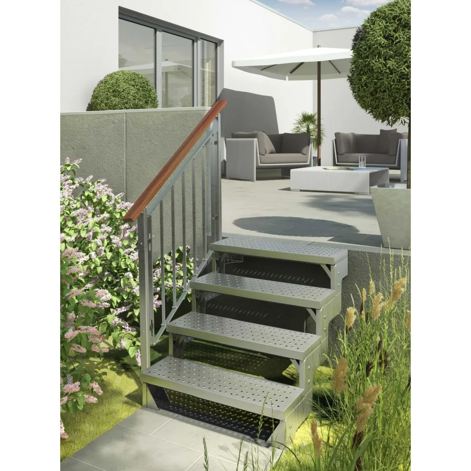 Ulkoportaat Dolle Gardentop yhdellä kaiteella eri kokoja