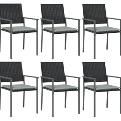 Ulkoruokailuryhmä polyrottinki ja teräs, 3-osainen