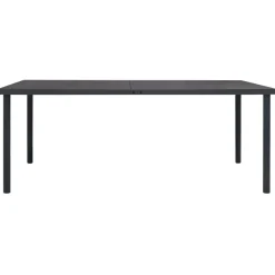Ulkoruokapöytä antrasiitti 150x90x74 cm teräs