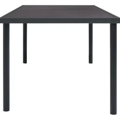 Ulkoruokapöytä antrasiitti 150x90x74 cm teräs