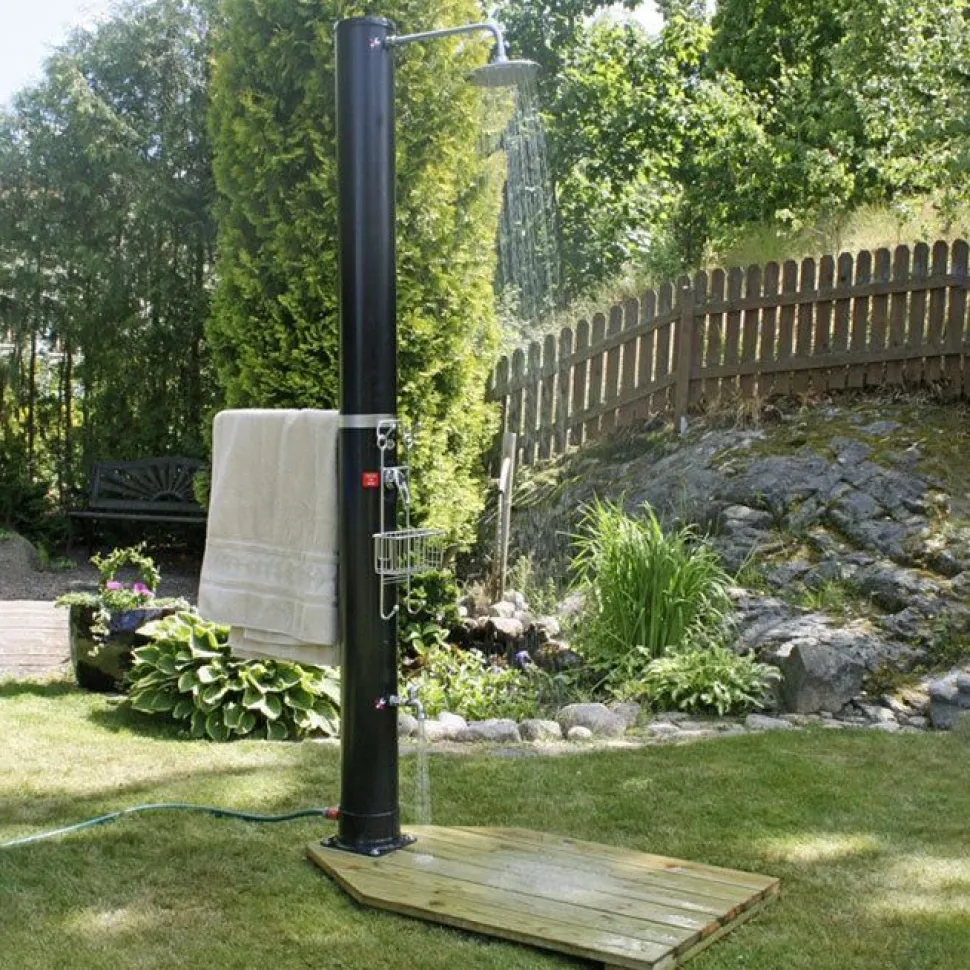 Ulkosuihkun pyyheteline Demerx Sunny 40 L, ruostumaton teräs