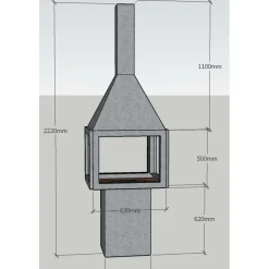 Ulkotakka Puosi 40S 2220x630 mm musta