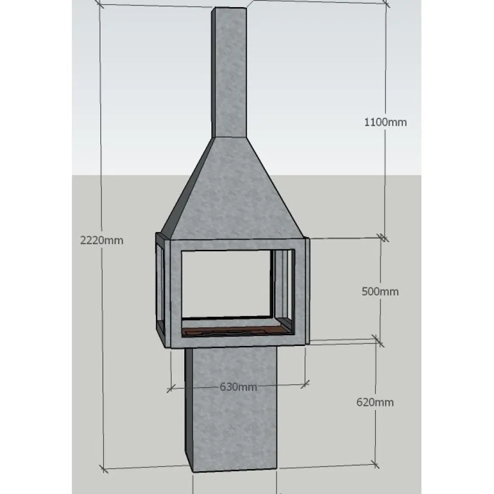 Ulkotakka Puosi 40S 2220x630 mm musta