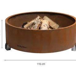 Ulkotulisija GrillSymbol Elias XL, ø116 cm