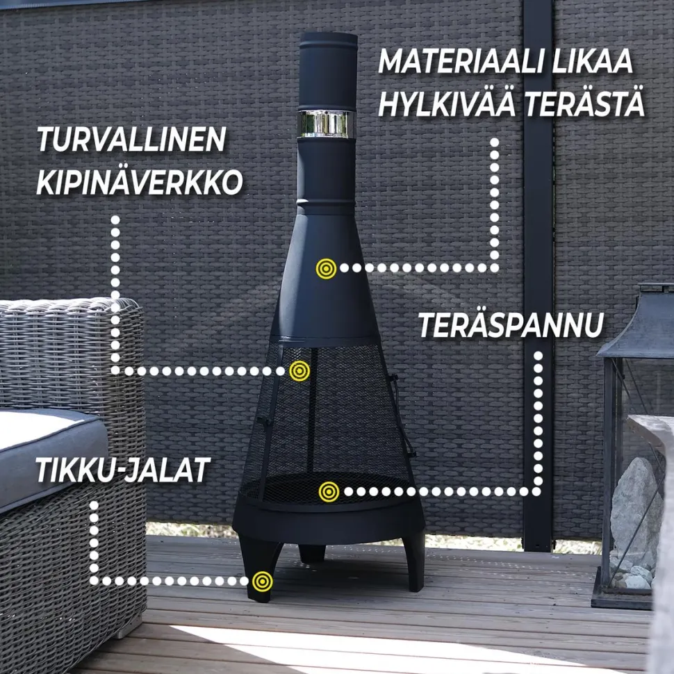 Ulkotulisija Limousin Pihatakka 126cm